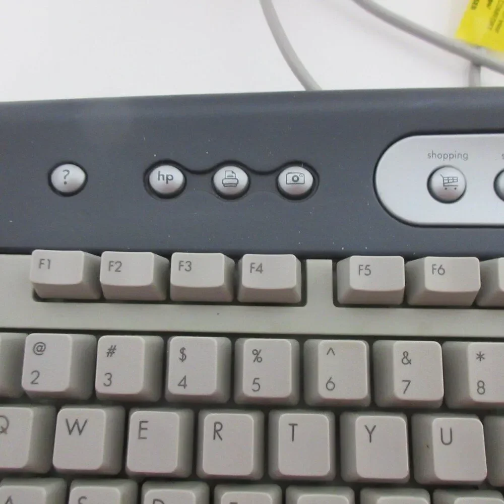 HP SK-2560 Internet/Multimedia PS/2 Wired Keyboard - Beige/Gray